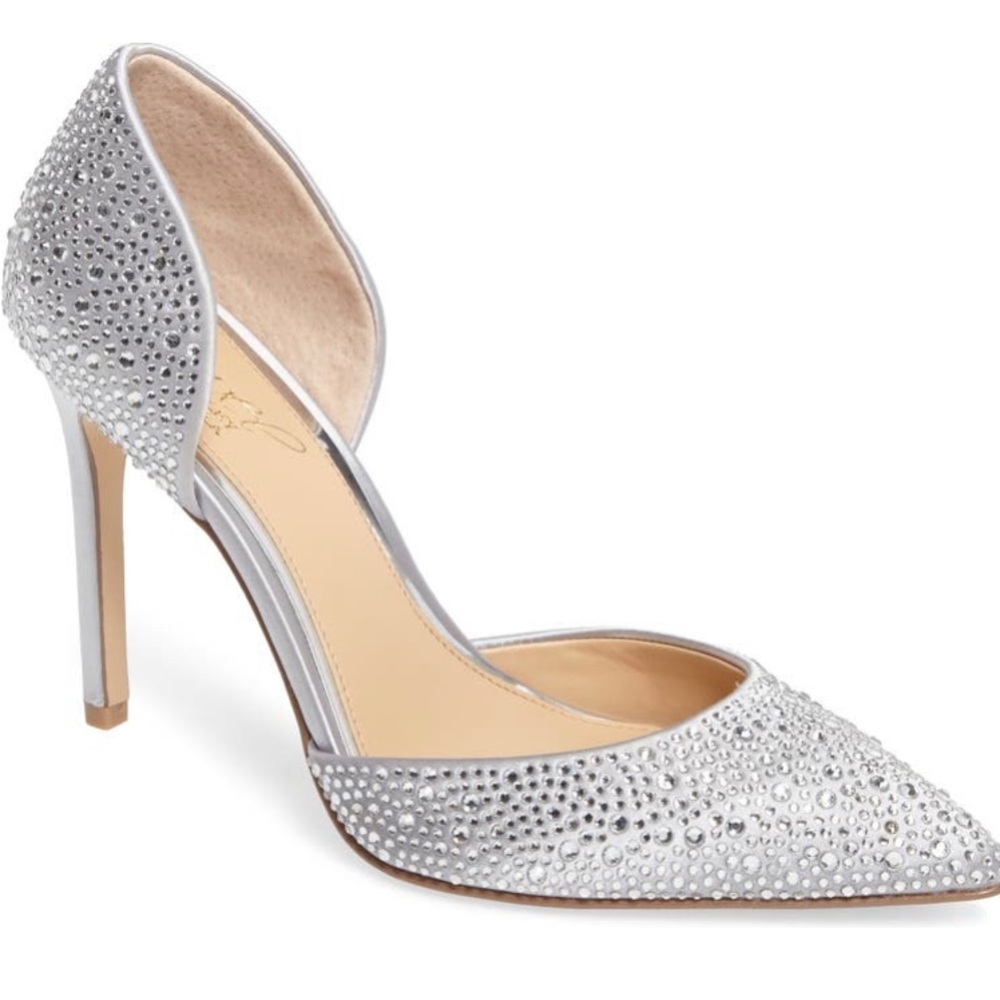 Badgley mischka swarovski heel